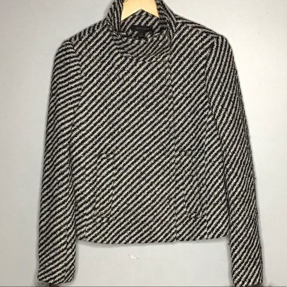 Ann Taylor Tweed Jacket with Fur Cuffs NEW - Picture 2 of 11